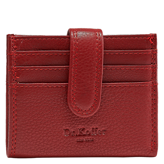 Кредитница Dr.Koffer из натуральной кожи красная