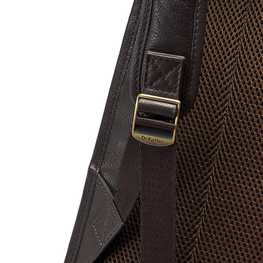 Рюкзак Dr.Koffer из натуральной кожи темно-коричневый