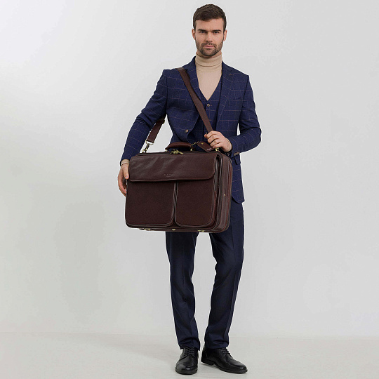 Сумка дорожная портплед Dr.Koffer из натуральной кожи