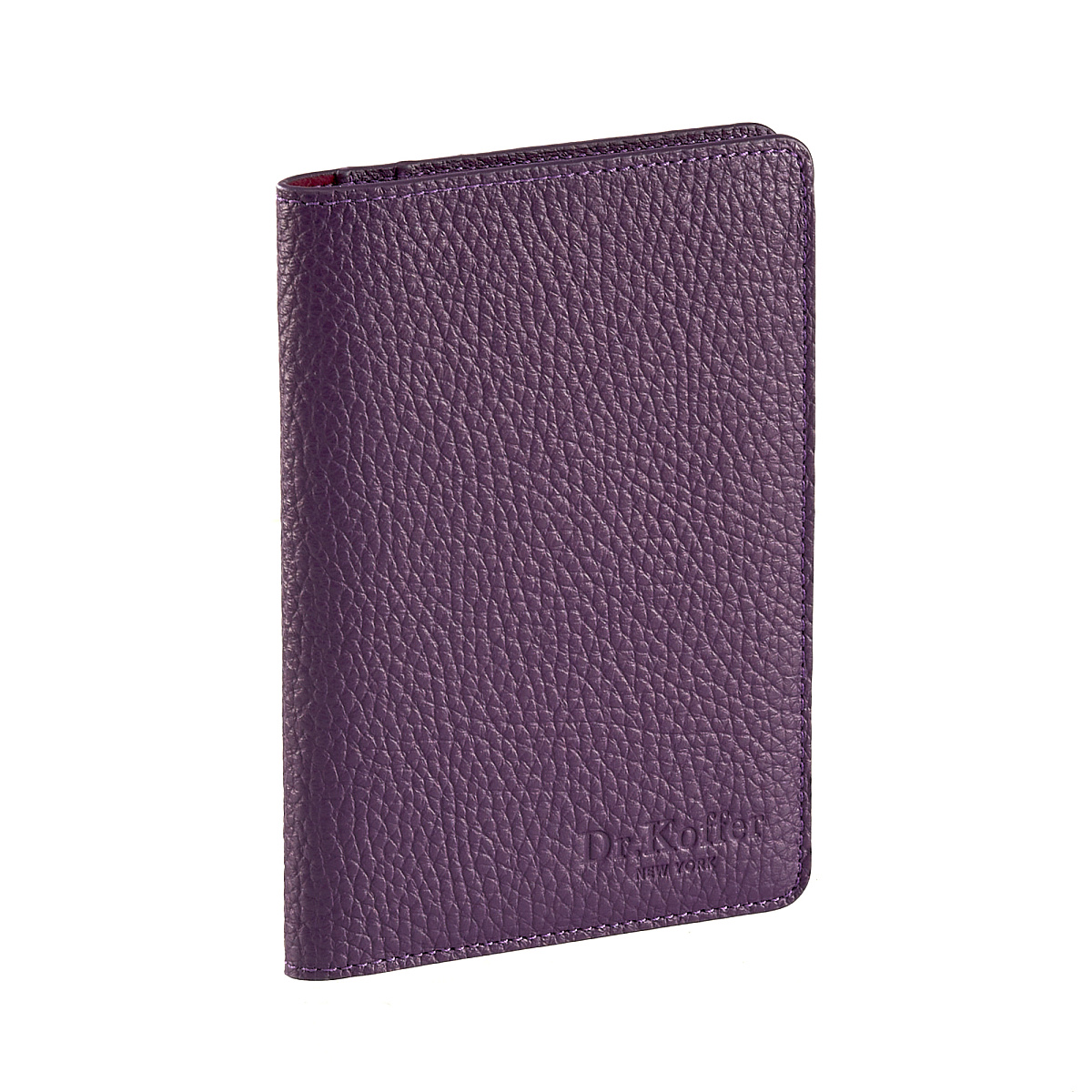 Обложка для паспорта Dr.Koffer из натуральной кожи фиолетовая