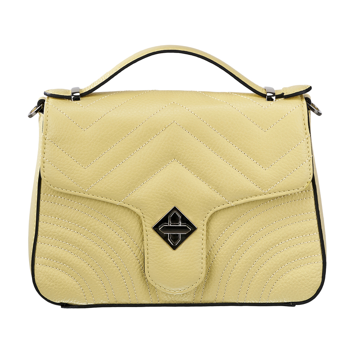 Женская сумка Dr. Koffer из натуральной кожи желтая