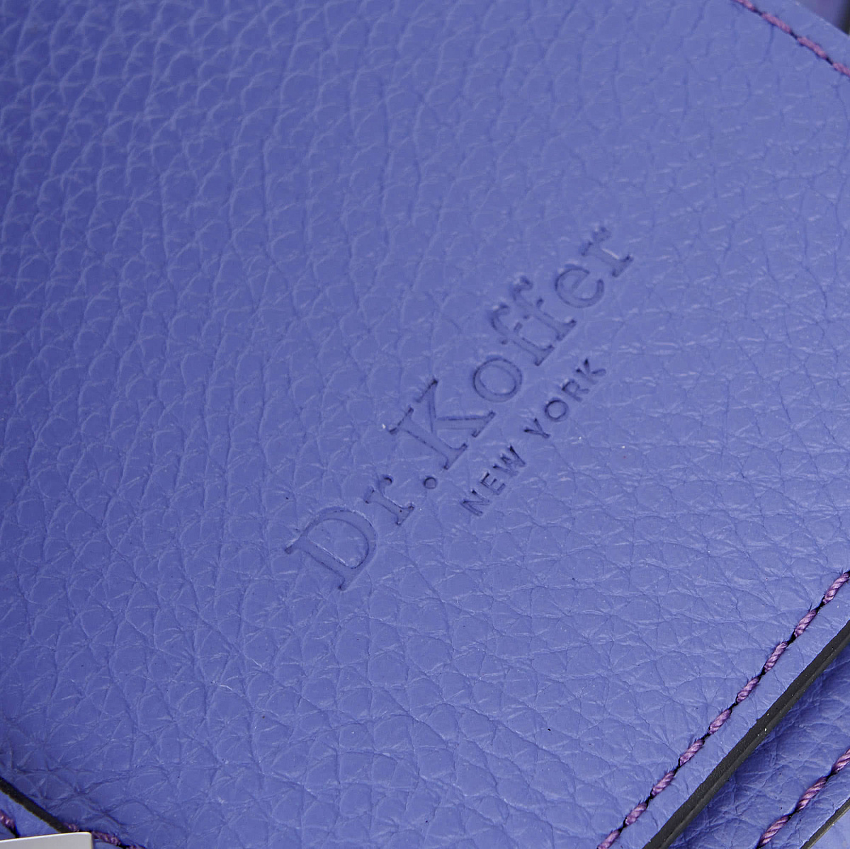 Женская сумка Dr. Koffer из натуральной кожи голубая