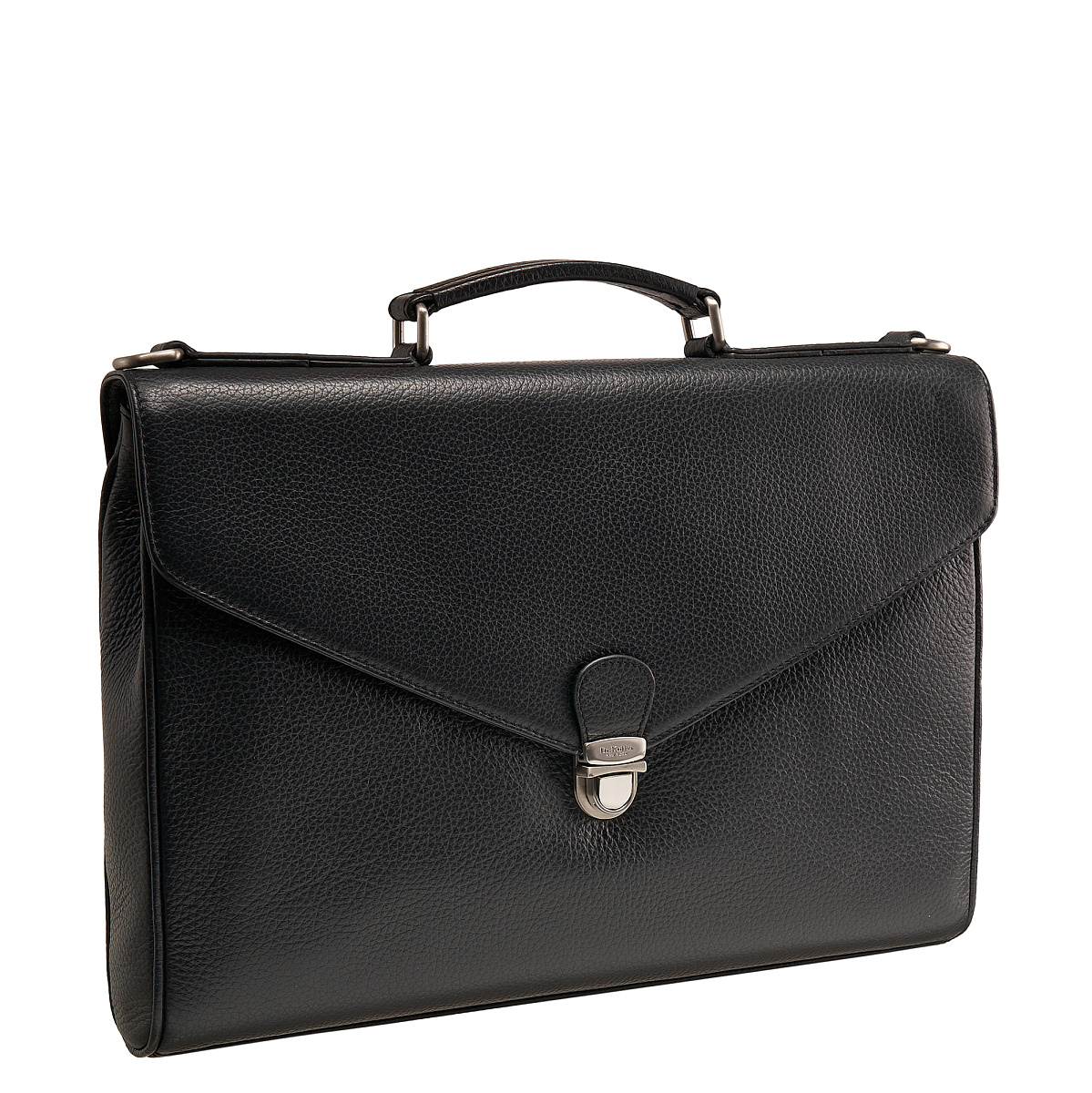 Портфель Dr.Koffer из натуральной кожи черный