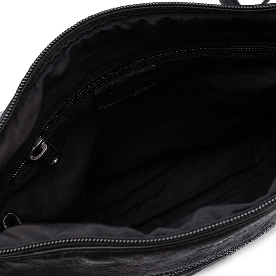 Сумка через плечо Dr.Koffer из натуральной кожи черная