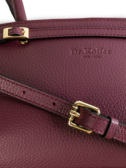 Женская сумка Dr.Koffer из натуральной кожи бордовая