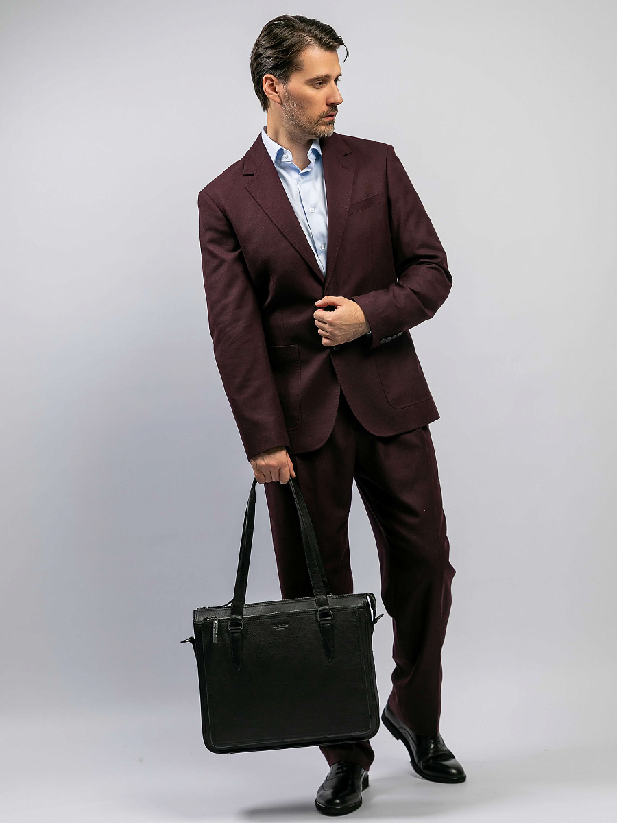 Женская сумка Dr.Koffer из натуральной кожи черная