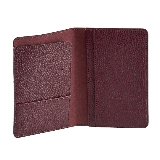 Обложка для паспорта Dr.Koffer из натуральной кожи бордо
