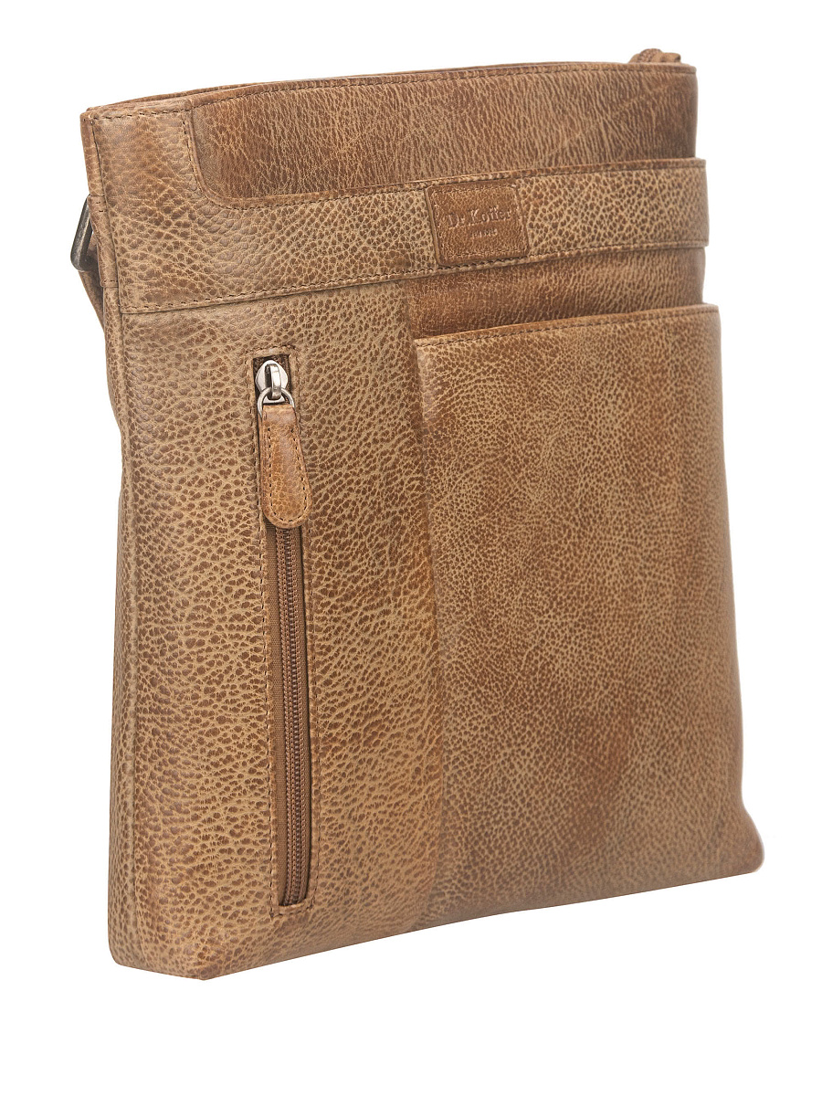 Сумка через плечо Dr. Koffer из натуральной кожи коричневая