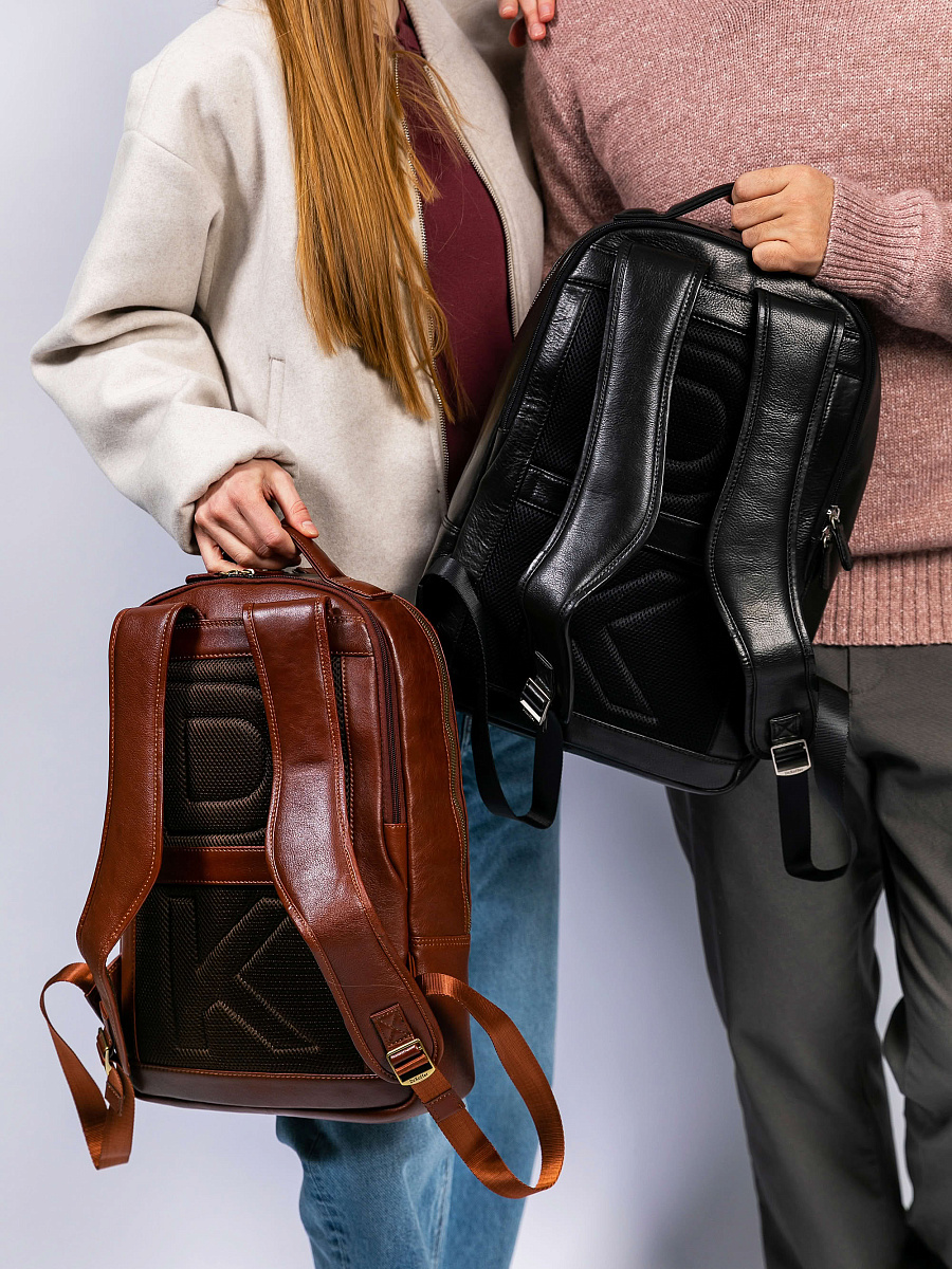 Рюкзак Dr. Koffer из натуральной кожи светло-коричневый