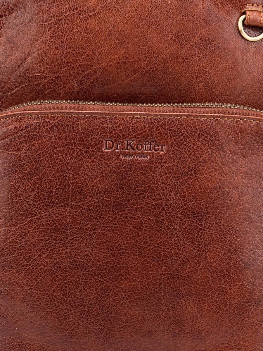 Рюкзак Dr.Koffer из натуральной кожи светло-коричневый