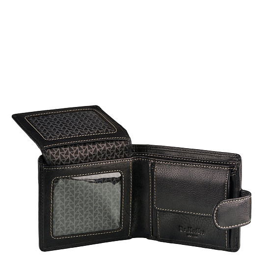 Портмоне Dr.Koffer из натуральной кожи черное