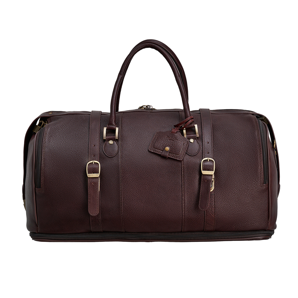 Сумка дорожная Dr.Koffer из натуральной кожи коричневая