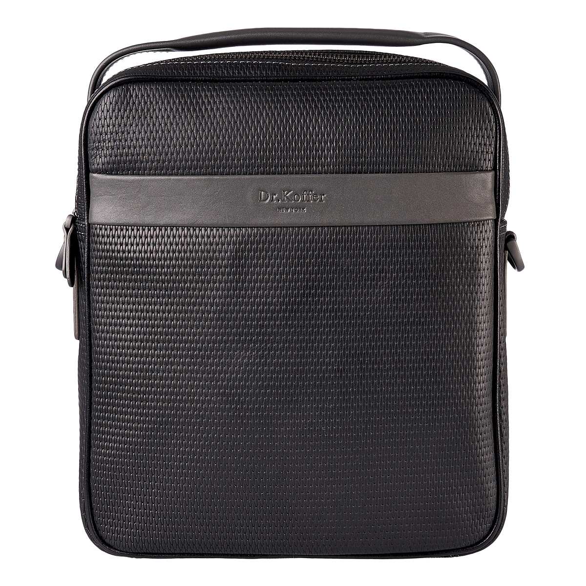 Сумка через плечо Dr.Koffer из натуральной кожи черная