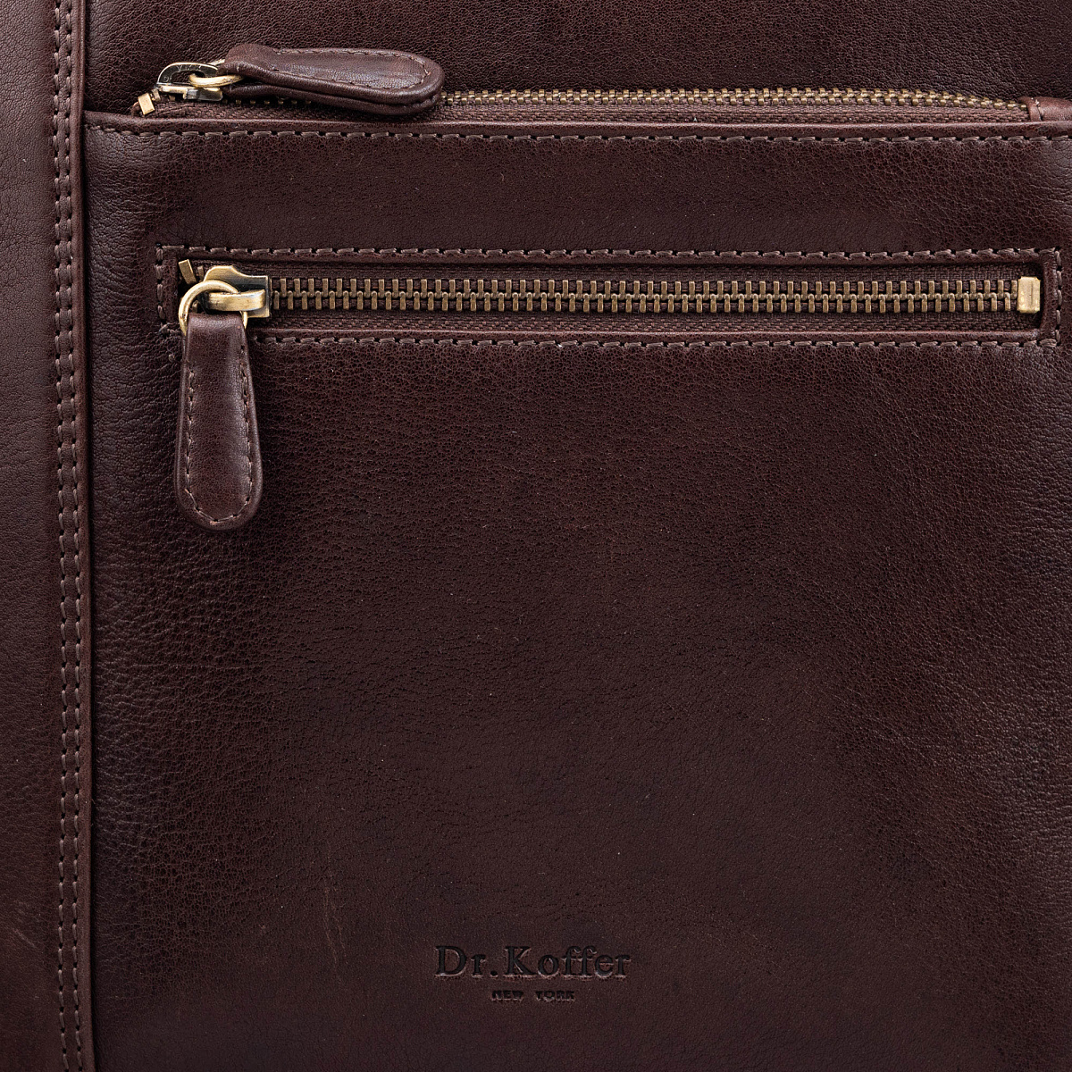 Сумка через плечо Dr.Koffer из натуральной кожи коричневая