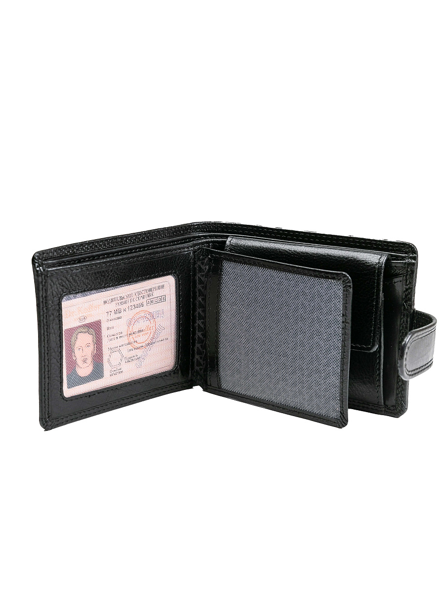 Портмоне Dr.Koffer из натуральной кожи черное