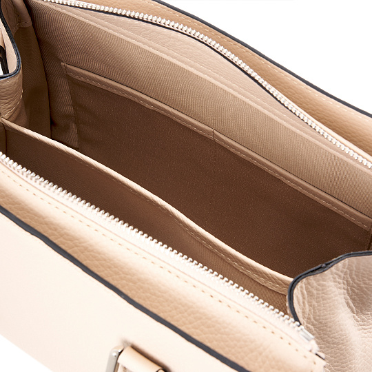 Женская сумка Dr. Koffer из натуральной кожи бежевая