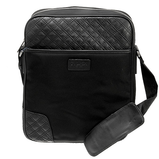 Сумка через плечо Dr.Koffer из натуральной кожи черная