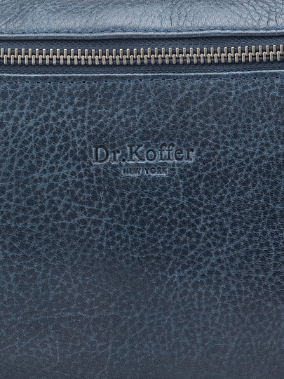Сумка на пояс Dr. Koffer из натуральной кожи синяя
