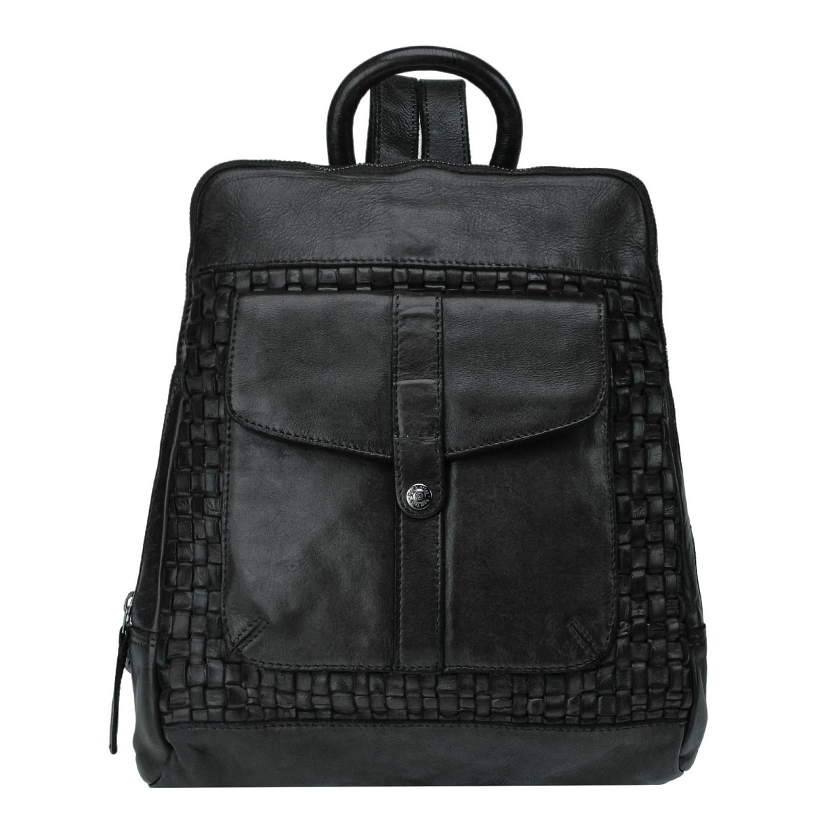 Рюкзак Dr.Koffer из натуральной кожи черный