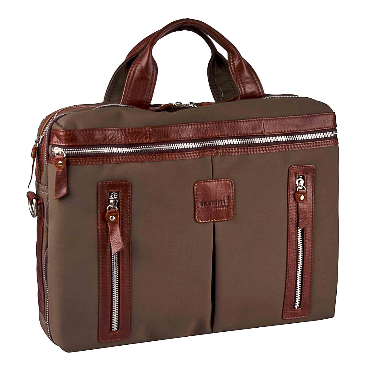 Деловая сумка Dr.Koffer из полиэстэра и натуральной кожи