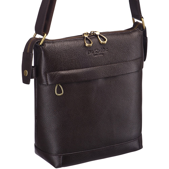 Сумка через плечо Dr.Koffer из натуральной кожи коричневая