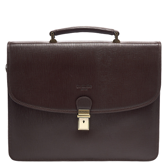 Портфель Dr.Koffer из натуральной кожи темно-коричневый