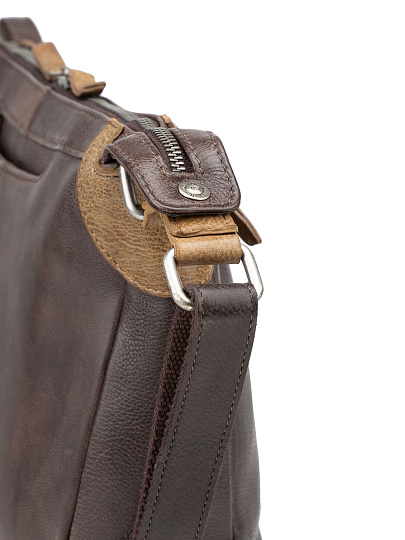 Сумка через плечо Dr. Koffer из натуральной кожи коричневая