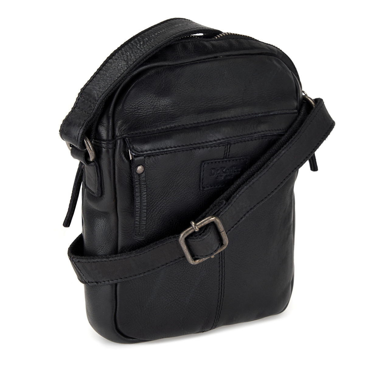 Сумка через плечо Dr.Koffer из натуральной кожи черная