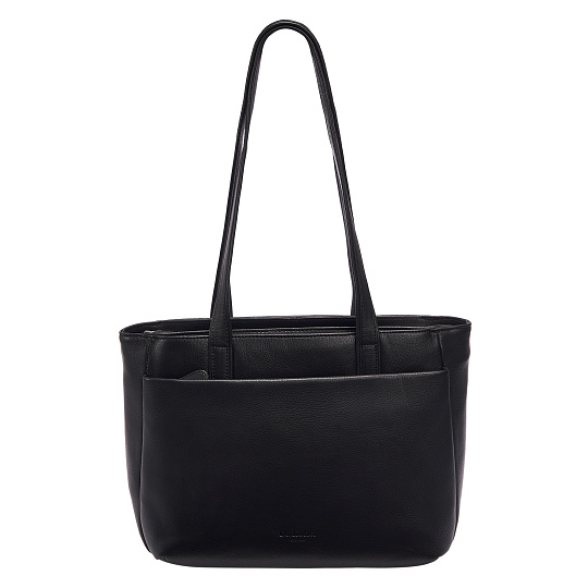 Женская сумка Dr.Koffer из натуральной кожи чёрная