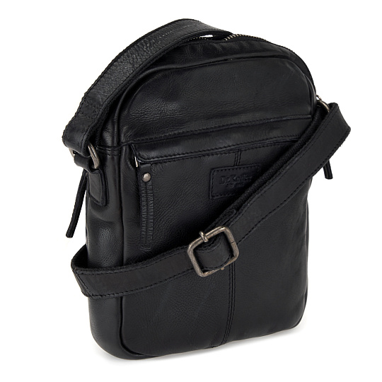 Сумка через плечо Dr.Koffer из натуральной кожи черная