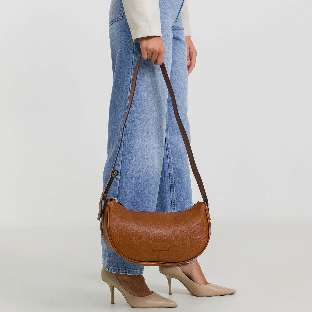 Женская сумка Dr. Koffer из натуральной кожи коричневая