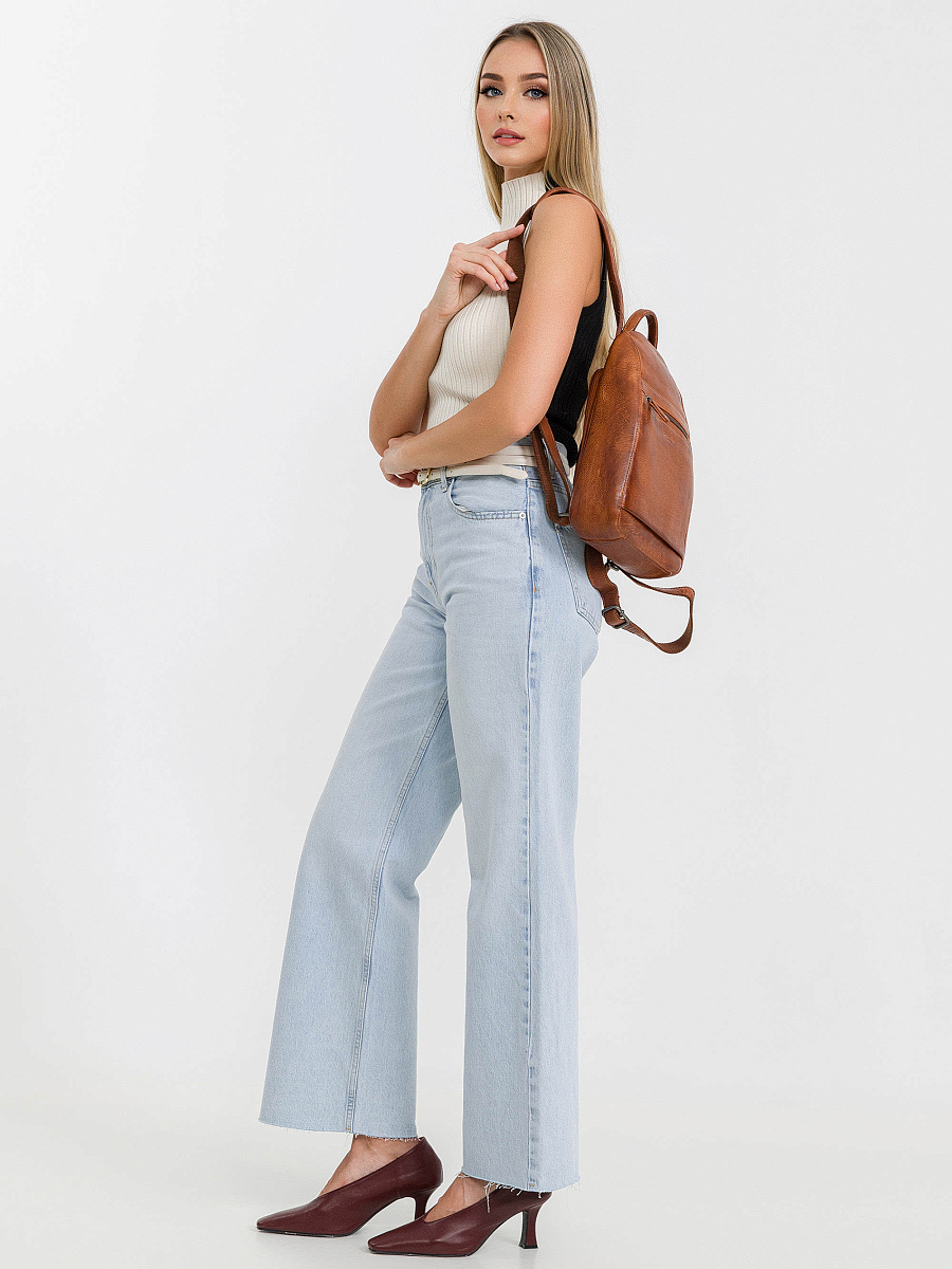 Рюкзак Dr.Koffer из натуральной кожи светло-коричневый