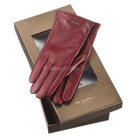 Красные кожаные перчатки для женщин Dr.Koffer H610097-41-03