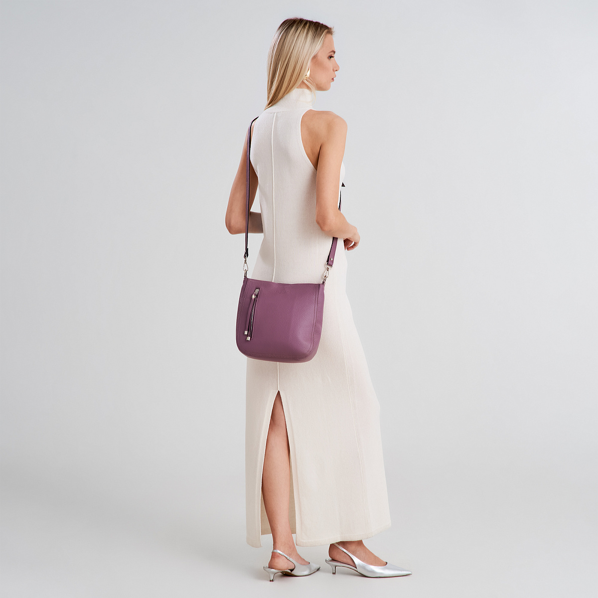 Женская сумка Dr. Koffer из натуральной кожи розовая