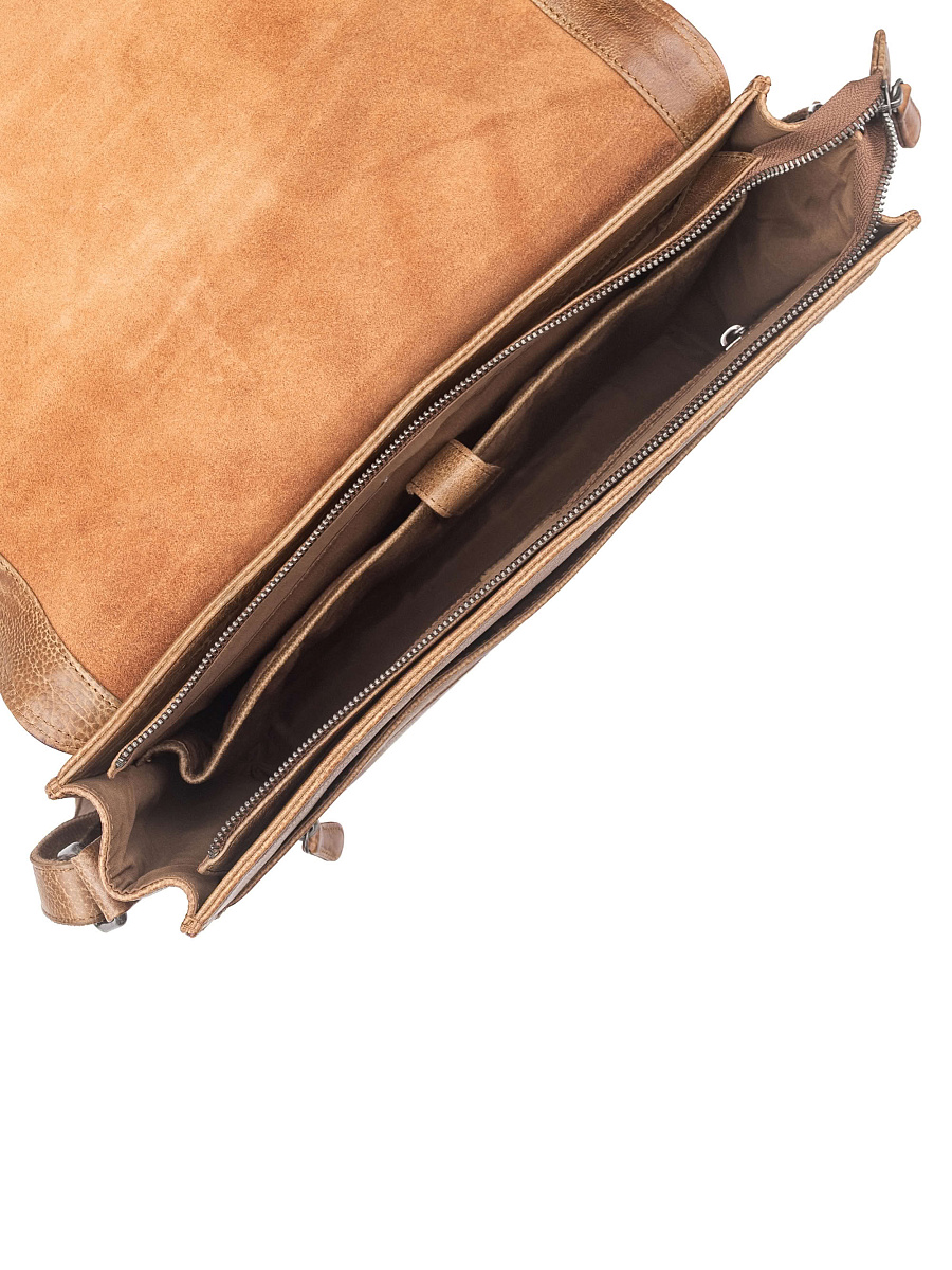 Сумка через плечо Dr. Koffer из натуральной кожи коричневая