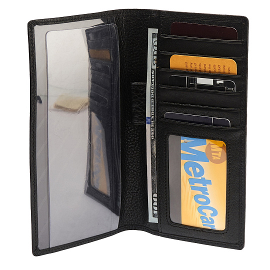 Портмоне Dr.Koffer из натуральной кожи черное