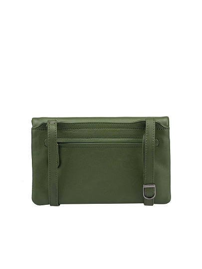 Сумка через плечо Dr.Koffer из натуральной кожи зеленая