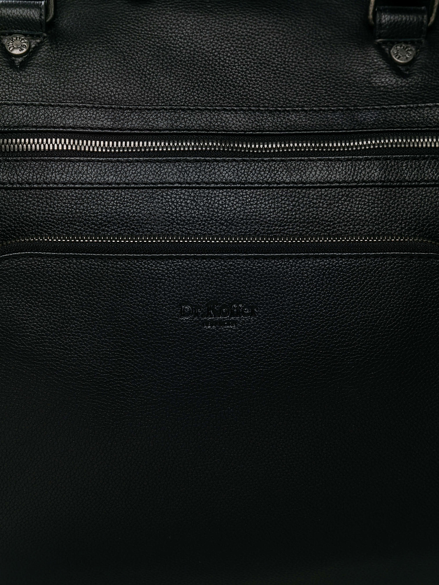 Деловая сумка Dr.Koffer из натуральной кожи черная