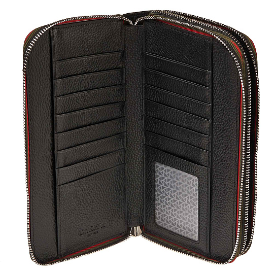 Портмоне Dr.Koffer из натуральной кожи черное