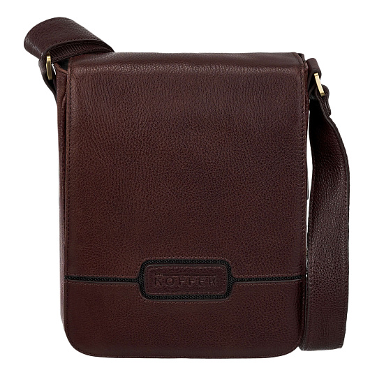 Сумка через плечо Dr.Koffer из натуральной кожи коричневая