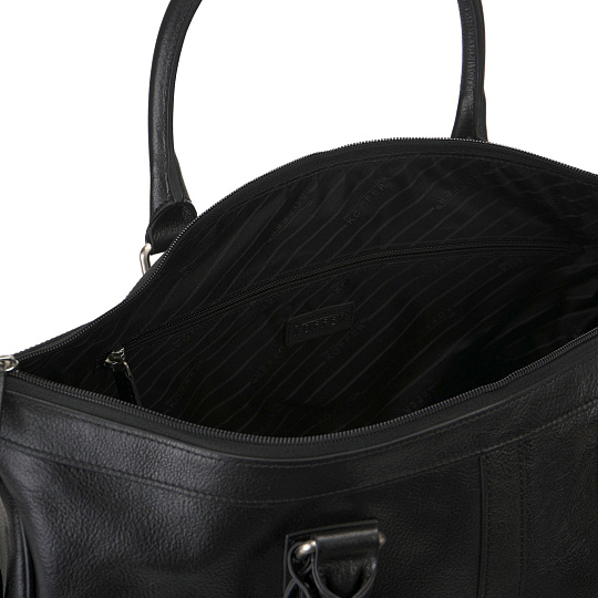 Черная дорожная сумка с боковинами в форме треугольника Dr.Koffer D 012-02-04