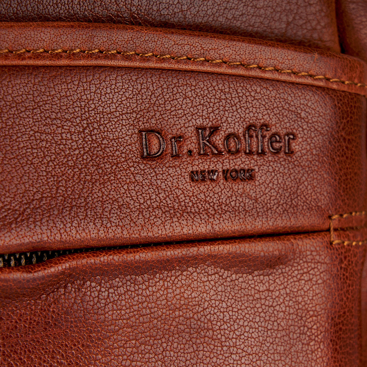 Сумка через плечо Dr.Koffer из натуральной кожи коричневая