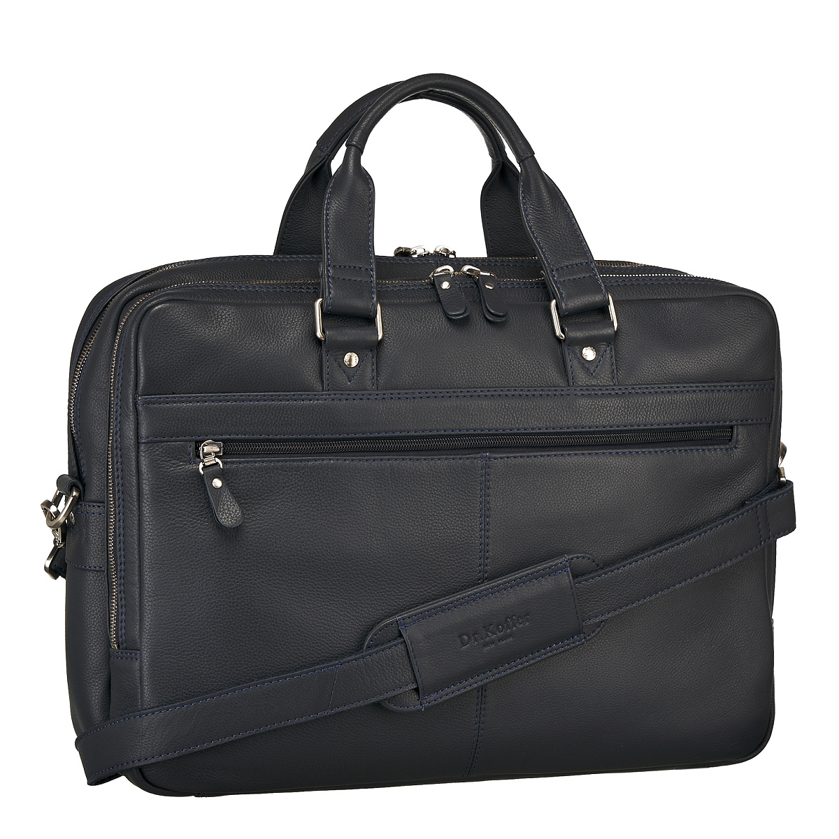 Деловая сумка Dr.Koffer из натуральной кожи черная