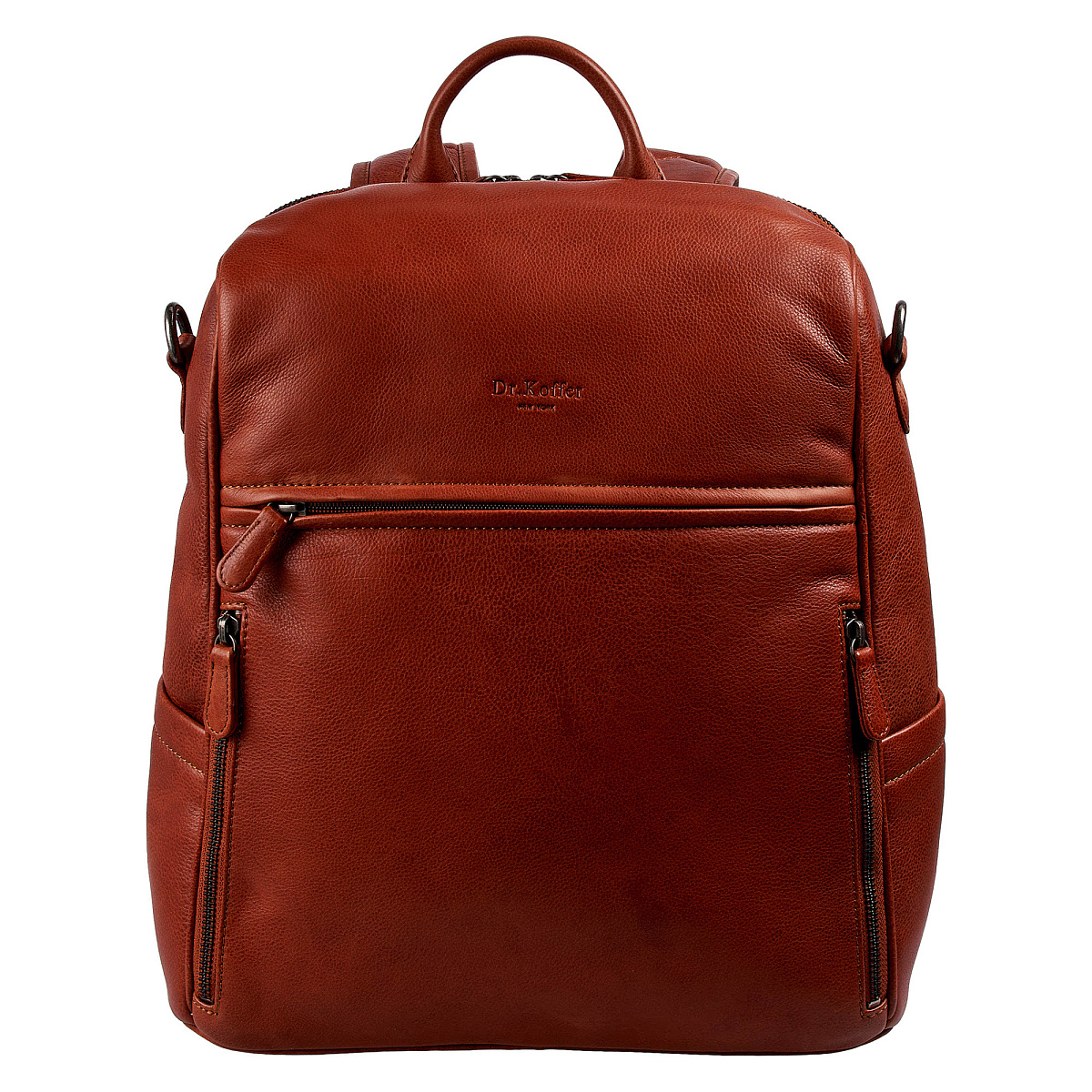 Рюкзак Dr.Koffer из натуральной кожи светло-коричневый
