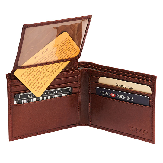 Портмоне Dr.Koffer из натуральной кожи светло-коричневое