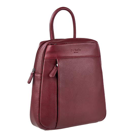 Рюкзак Dr.Koffer из натуральной кожи бордовый