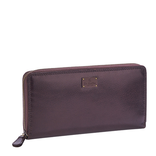 Портмоне Dr.Koffer из натуральной кожи коричневое