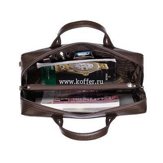 Женская сумка Dr.Koffer из натуральной кожи коричневая