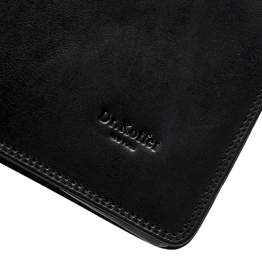 Деловая сумка Dr.Koffer из натуральной кожи черная