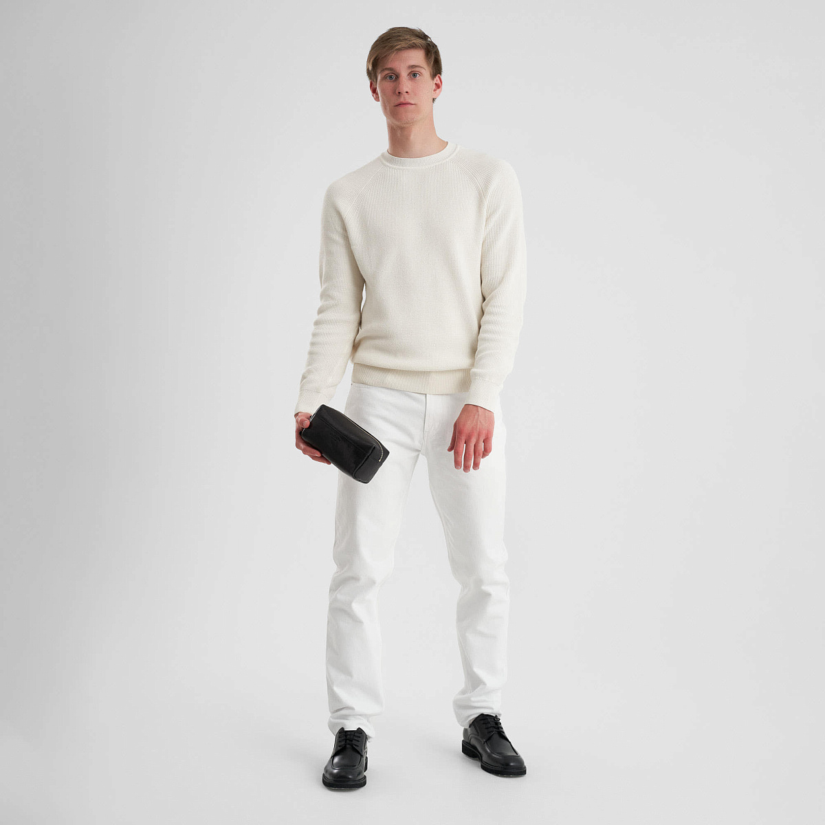 Несессер Dr. Koffer из натуральной кожи черный